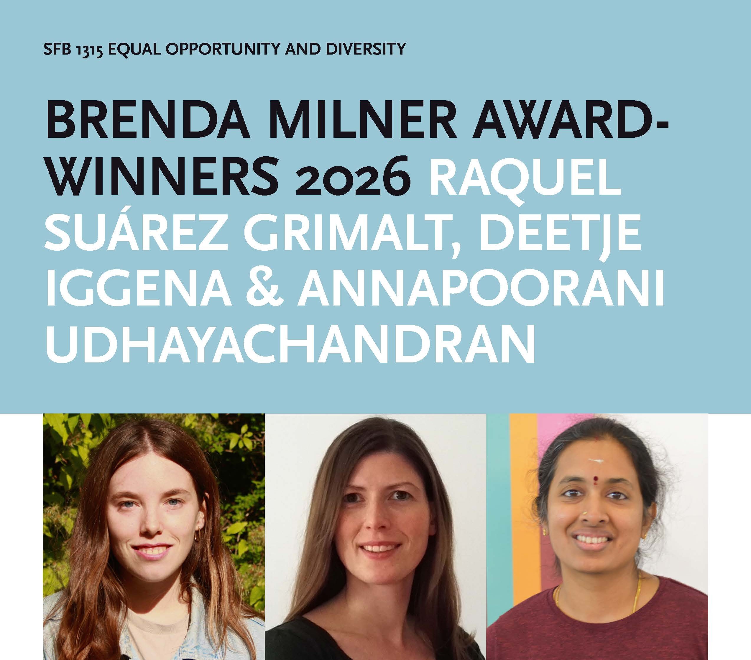 Brenda Milner Award Winners 2026